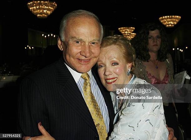 Buzz Aldrin and Zina Bethune during USA TODAY Inaugural Hollywood Hero Award Gala Honoring Zina Bethune at Beverly Hilton Hotel in Beverly Hills,...