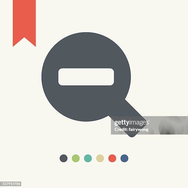 magnifying glass icon - bigger stock illustrations
