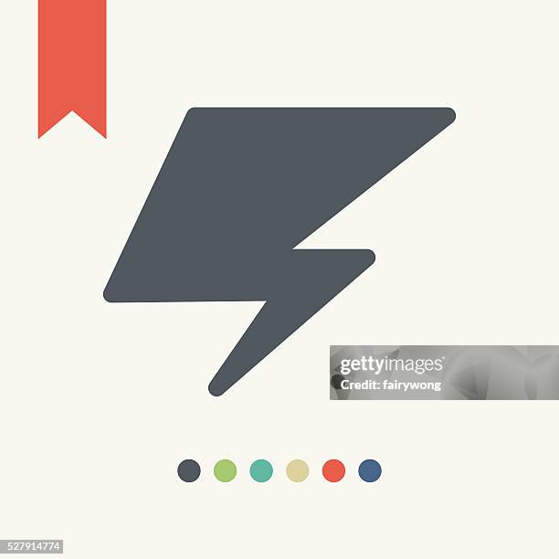 flash icon - lightning icon vector stock illustrations