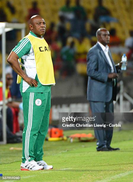 Nigeria,s Stephen Keshi during the 2013 Orange Africa Cup of Nations soccer match, EthiopiaVs Nigeria at Royal Bafokeng stadium in Rustenburg, South...