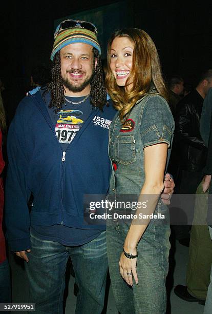 Joseph D. Reitman & Shannon Elizabeth during Motorola 4th Annual Holiday Party - Inside at The Lot in Los Angeles, California, United States.