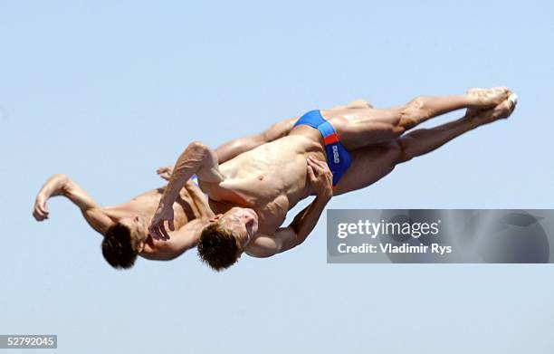 Barcelona; Wasserspringen/Kunstspringen/3m Synchronspringen/Maenner; Andreas WELS und Tobias SCHELLENBERG/GER