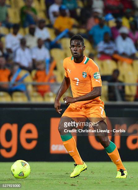 Cote d'Ivoire,s Abdoul Razak during the 2013 Orange Africa Cup of Nations soccer match, AlgeriaVs Cote d'Ivoire at Royal Bafokeng stadium in...