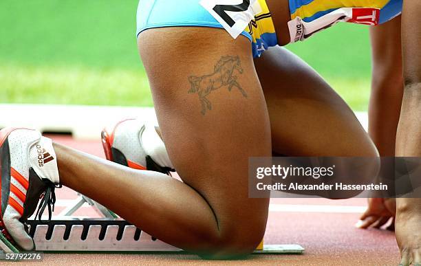 Paris; 200 m/Frauen; Fabienne FERAEZ/BEN mit Tatoo