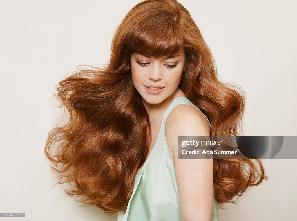 Woman with red hair