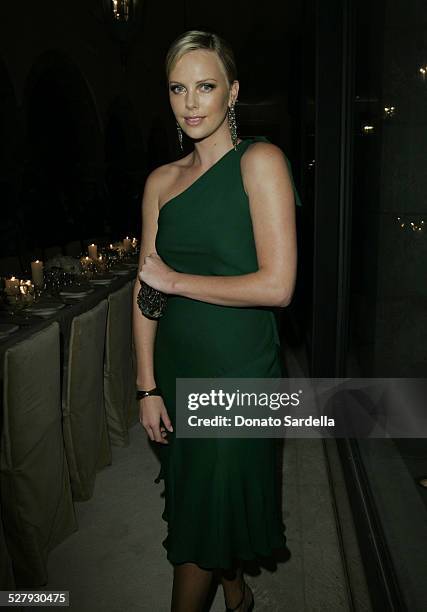 Charlize Theron during Gucci Spring 2006 Fashion Show to Benefit Children's Action Network and Westside Children's Center - Inside at Private...