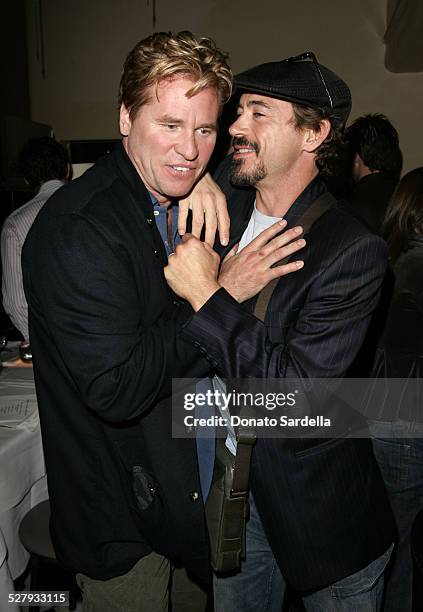 Val Kilmer and Robert Downey Jr. During Mercedes-Benz Spring 2006 L.A. Fashion Week - Davis Factor, Dean Factor, Paul DeArmas and Michael Baruch Kick...