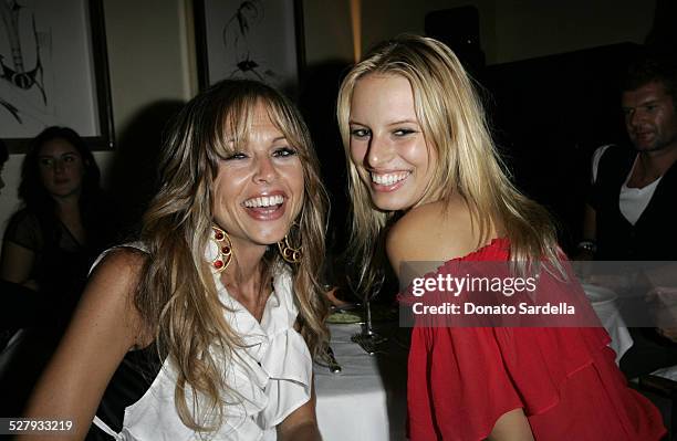 Rachel Zoe and Karolina Kurkova during Mercedes-Benz Spring 2006 L.A. Fashion Week - Davis Factor, Dean Factor, Paul DeArmas and Michael Baruch Kick...