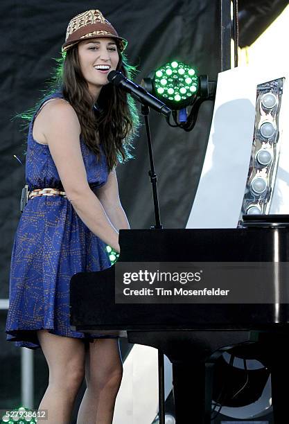 Sarah Bareilles performs in support of her Kaleidoscope Heart release at Raley Field in Sacramento, California.