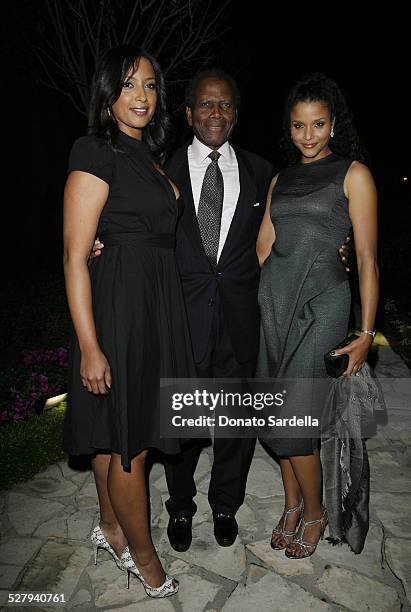 Anika Poitier, Sidney Poitier and Sydney Tamiia Poitier