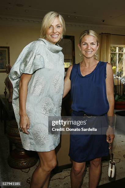 Jamie Tisch and Crystal Lourd during Yves Saint Laurent Cruise 2008 Collection Preview at Private residence in Bel Air, California, United States.