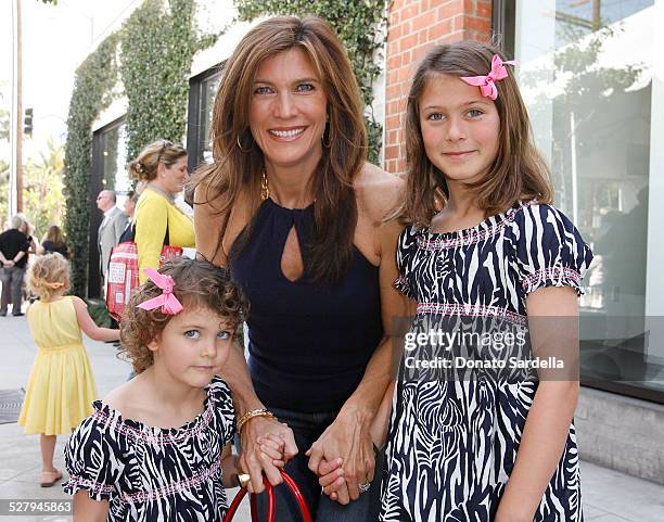 Actress Julie Moran and kids attend the Cindy Carwford & Rende Berger host the John Varvatos 6th Annual Stuart House Benefit presented by Converse on...