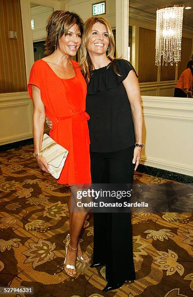 Actresses Lisa Rinna and Lori Loughlin attend the Saks Fifth Avenue presents Oscar De La Renta Fall 2008 Collection at the Annual Colleagues Luncheon...