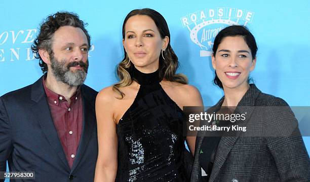Actor Michael Sheen and actresses Kate Beckinsale and Sarah Silverman attend the premiere of Roadside Attractions' 'Love And Friendship' at Directors...