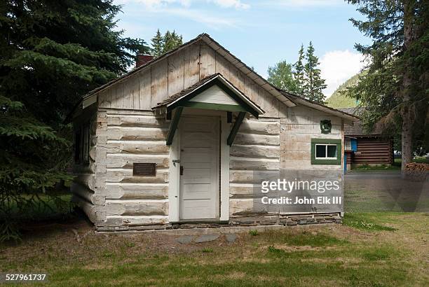 whyte museum, heritage homes, mather cabin - banff museum stock pictures, royalty-free photos & images