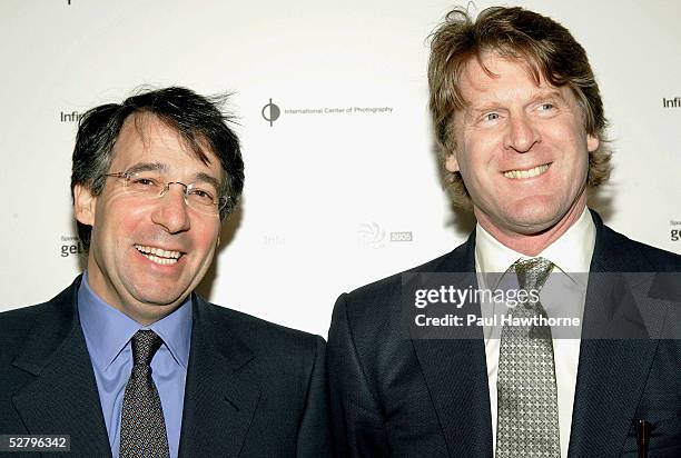 Getty Images Co-Founder and CEO Jonathan Klein and Getty Images Co-Founder and Chairman Mark Getty attend the International Center of Photography's...