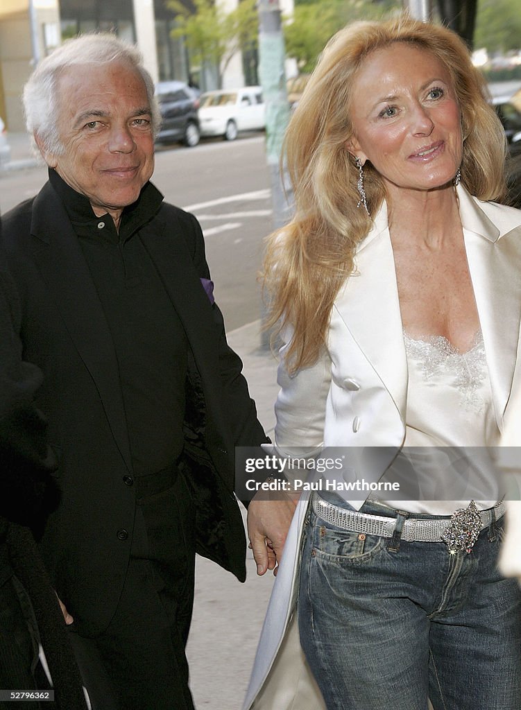 Designer Ralph Lauren and his wife Ricky Lauren attend the News