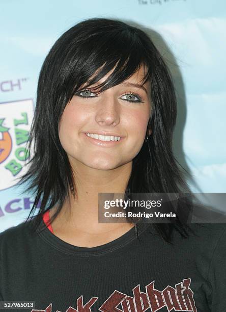 Ashlee Simpson during Orange Bowl Beach Bash 2005 - Press Conference at Hollywood Beach in Miami, Florida, United States.