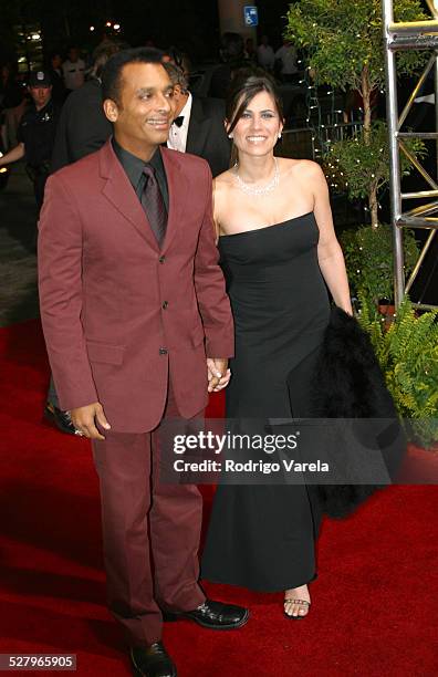 Jon Secada and Maritere during 2003 Premio Lo Nuestro - Arrivals at Hyatt Regency Hotel in Miami, FL, United States.