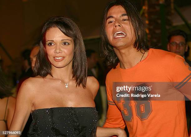 Alejandra Gutierrez and Julio Iglesias Jr. During Ocean Drive Magazine's 10th Anniversary Party at Eden Roc Resort & Spa in Miami Beach, FL, United...