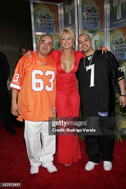 Gabriela Spanic and Akwid during 2005 Billboard Latin Music Awards - Arrivals at Miami Arena in Miami, Florida, United States.