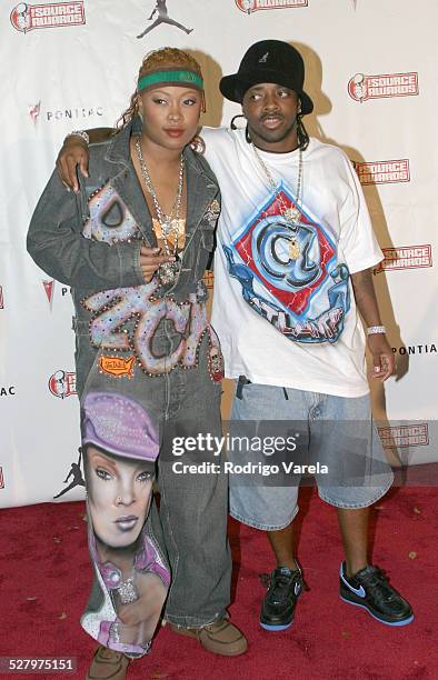 Da Brat and Jermaine Dupri during The Source Hip-Hop Music Awards Red Carpet at Miami Arena in Miami, Florida, United States.