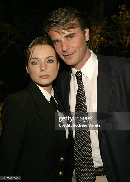 Claudia Reyes and Juan Pablo Gamboa during Angel Rebelde Telenovela/Soap Opera Photocall at Fono Video Studios in Miami, Florida, United States.