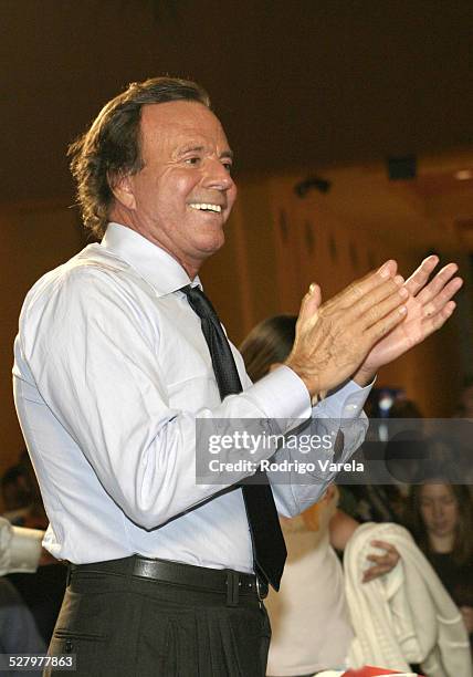 Julio Iglesias during Julio Iglesias Signs his New CD Divorcio at FYI at Dolphin Mall in Miami, Florida, United States.