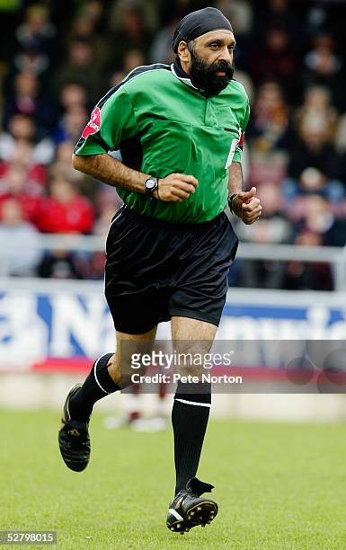 Referee Jarnail Singh during the Coca Cola League Two match between Northampton Town and Lincoln City held at Sixfields Stadium, Northampton on April...