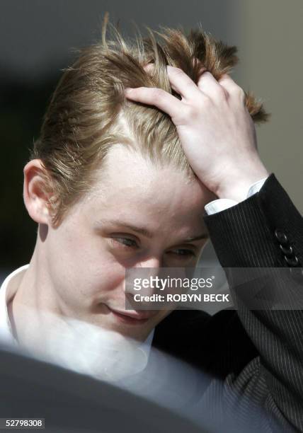Actor Macaulay Culkin leaves Santa Barbara County Superior Court in Santa Maria, CA, 11 May 2005 after testifying in US pop star Michael Jackon's...