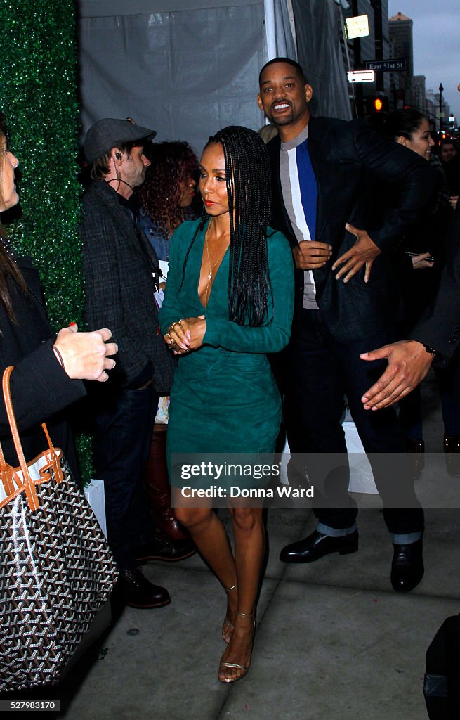 Jada Pinkett Smith and Will Smith attend the VH1 "Dear Mama" taping