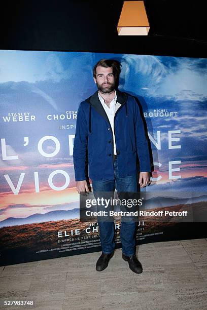 Actor of the movie Stanley Weber attends the "L'origine de la violence" - Paris Premiere. Held at Cinema "Le Balzac" on May 03, 2016 in Paris, .