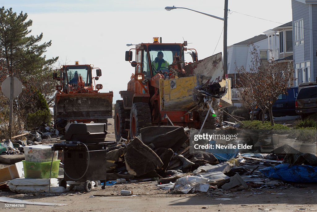 Damage to property in Breezy Point.