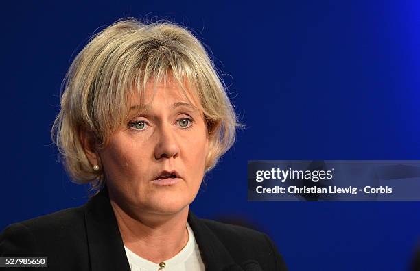 Nadine Morano French Union for a Popular Movement right-wing opposition party's general secretary and candidate for the presidency, Jean-Francois...