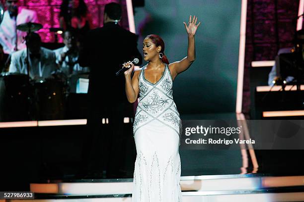 Anais performs at the Latin GRAMMY Celebra Marco Antonio Solis at the Bank United Center.