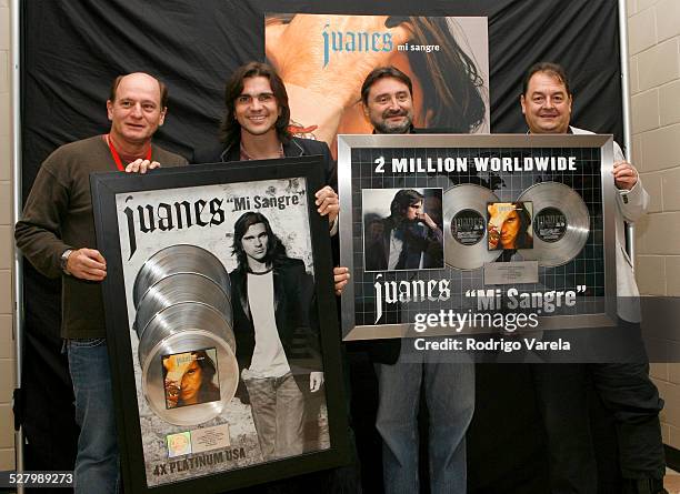 Fernan Martinez, Juanes, Jesus Lopez and John Echevarria