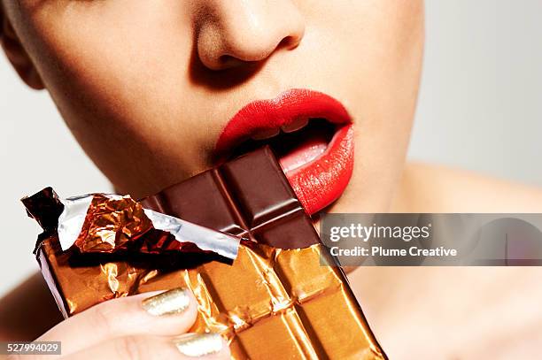 luxury beauty - chocolate eating stock pictures, royalty-free photos & images