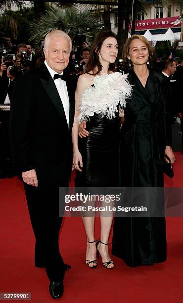 Charlotte Gainsbourg , Charlotte Rampling and actor Andre Dussollier attend the premiere for the film "Lemming" at Le Palais de Festival on the...