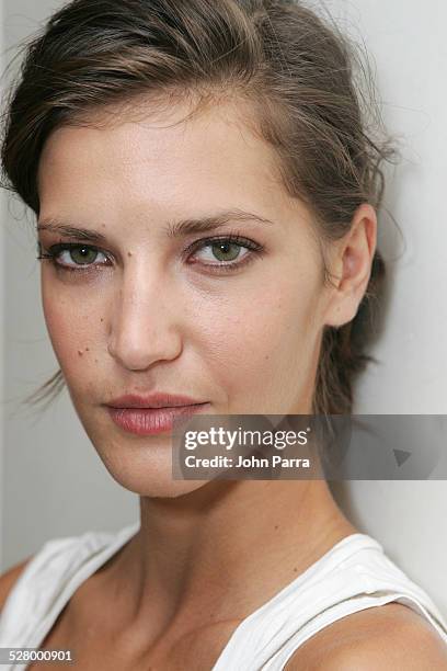 Diana Dondoe backstage at Ellen Tracy Spring 2006 during Olympus Fashion Week Spring 2006 - Ellen Tracy - Backstage at 575 Seventh Avenue in New York...
