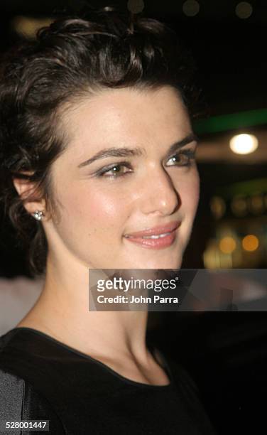 Rachel Weisz at Narciso Rodriguez Spring 2006 during Olympus Fashion Week Spring 2006 - Narciso Rodriguez - Front Row and Backstage at Bryant Park in...