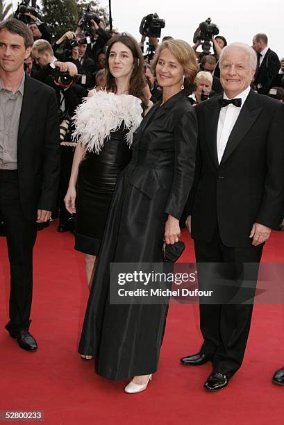 Charlotte Rampling with Charlotte Gainsbourg attend the 58th Cannes Film Festival Opening Ceremony and premiere of opening film "Lemming"at the Grand...