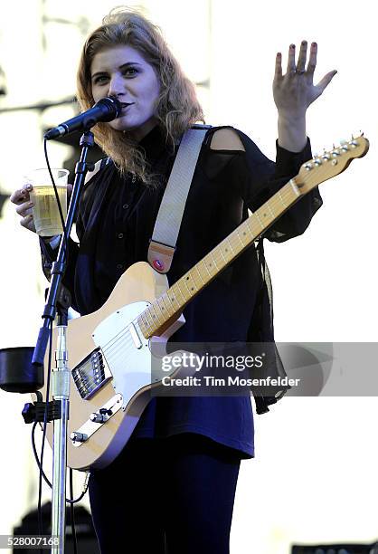 Bethany Cosentino of Best Coast performs during the Treasure Island Music Festival at Treasure Island in San Francisco, CA.