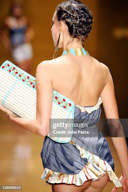 Model wearing Baby Phat during Funkshion Fashion Week Miami - Baby Phat - Spring/Summer 2005 Collection at The Moore Building in Miami, Florida,...