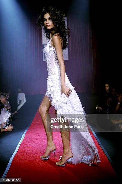Model wearing Ana Cato during Ana Cato Fashion Show - December 16, 2004 at Mansion in Miami Beach, Florida, United States.