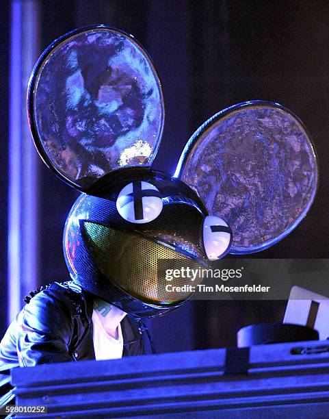 Joel Zimmerman aka Deadmau5 performs during the Snowglobe Music Festival at Lake Tahoe Community College in South Lake Tahoe, CA.