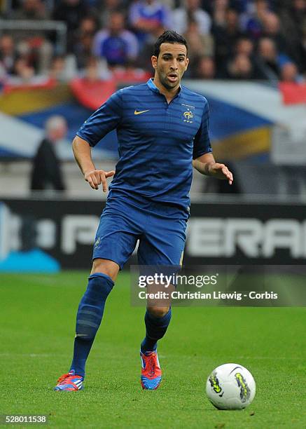 France's Adil Rami during an International Friendly soccer match, France Vs Estonia at MMArena stadium in Le Mans, France, on June 5, 2012. France...