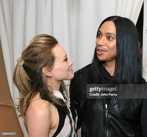 Hilary Duff and Designer Zaldy during Olympus Fashion Week Fall 2006 - Zaldy - Front Row at Bryant Park in New York City, New York, United States.