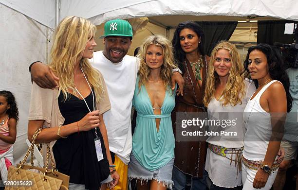 May Andersen, Damon Dash, Marisa Miller, Stephanie Hirsch and guests backstage at Inca