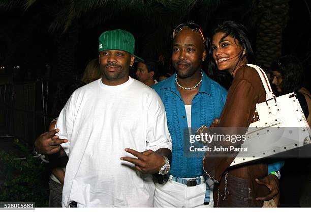 Damon Dash and Rachel Roy backstage at Inca during Sunglass Hut Swim Shows Miami Presented by LYCRA - Inca - Backstage and Front Row at Raleigh Hotel...