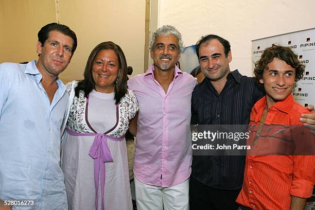 Michael Capponi, Fern Mallis, Ric Pipino, Amir Slama, designer and Esteban Cortazar backstage at Sais by Rosa Cha